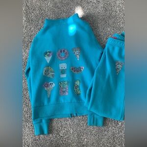 Kids 10-12 Girls 2 piece sweatsuit